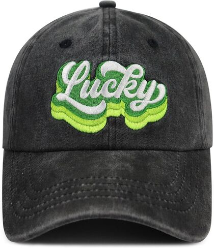 Green Luck Hats for Men Women, Adjustable Embroidered Cotton Irish St. Patrick’s Day Gifts Baseball Cap in Kuwait