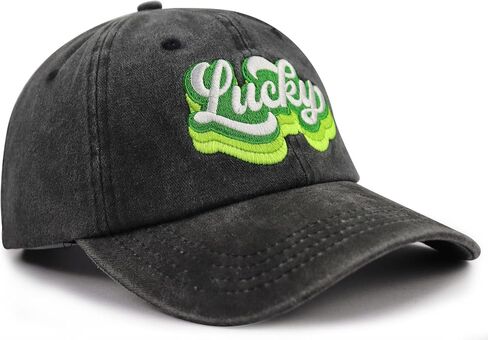 Green Luck Hats for Men Women, Adjustable Embroidered Cotton Irish St. Patrick’s Day Gifts Baseball Cap in Kuwait