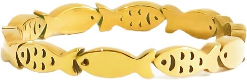 Gold Stainless Steel Fish Ring: Good Luck Jewelry in Saudi Arabia