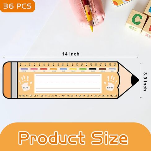 36 PCS Desk Name Tags for Classroom Colorful Students Name Plates for Desks 14 x 3.9 Inch Preschool, 1st, 2nd & 3rd Grade Teacher Nameplates for Student Desks Pastel Nametags in Saudi Arabia