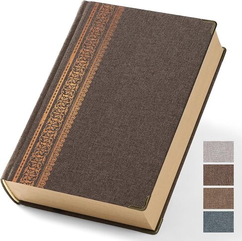 Wisefine Vintage Hardcover Lined Notebook A5 Journal - 384 Pages 100 GSM Thick Kraft Paper Writing Journal for Men & Women Dark Brown 5.51" x 8.50" in Kuwait