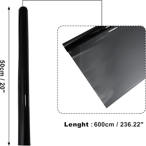 X AUTOHAUX Car Window Tint Film 25% VLT 50x600cm Car Window Tint Universal Fit Protection Privacy Heat Block Scratch Resistant in Saudi Arabia