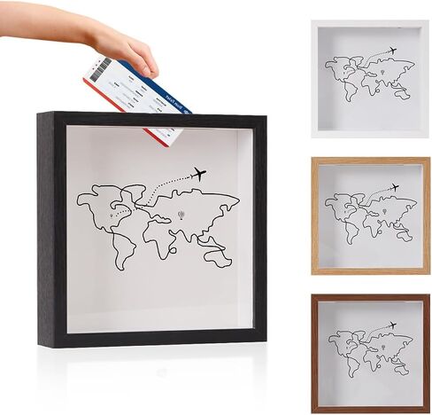Travel Archive Picture Frame for Memories, Life in a Concert Travel Ticket Stub Shadow Box Travel Frame (5.9"x5.9") in Saudi Arabia