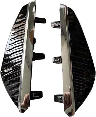 Auto Left or Right Front Bumper Fog Light Air Vent Intake Frame Grille,Compatible With Nissan Sentra 2023 2024(Black Silver LR) in Saudi Arabia