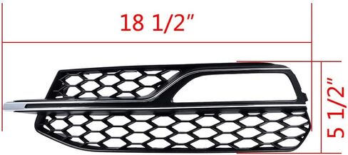 بديل AstraDepot لأغطية فتحات التهوية للضباب السفلي 2013-2016 Audi S3 A3 S Line (زوج، شبكة سوداء غير لامعة من الكروم) in Kuwait