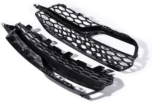 بديل AstraDepot لأغطية فتحات التهوية للضباب السفلي 2013-2016 Audi S3 A3 S Line (زوج، شبكة سوداء غير لامعة من الكروم) in Kuwait