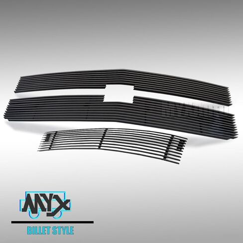 Front Black Billet Grille Fits Chevy 2015-2018 Silverado 2500 HD 3500 HD 2019 2500 HD/3500 HD LTZ Main upper lower Bumper insert 3pcs Grill in Saudi Arabia