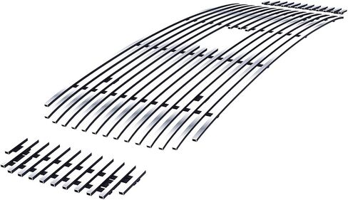 APS Premium Stainless Steel SS Chrome Billet Grille Grill Insert Compatible with Ford Excursion 2000 2001 2002 2003 2004 with Logo Show Main Upper N19-A70756F in Saudi Arabia