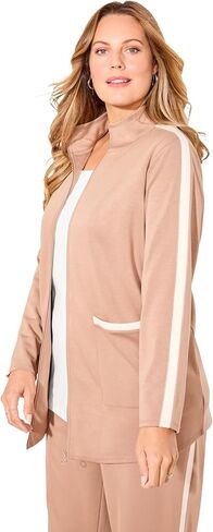Women's Plus Size Refined Scuba Jacket in Saudi Arabia