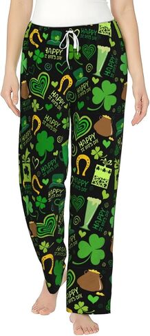 Women Flannel Pajama Pants Lounge Bottoms Soft Sleep Pj Pant With Pockets Adjustable Drawstring in Saudi Arabia
