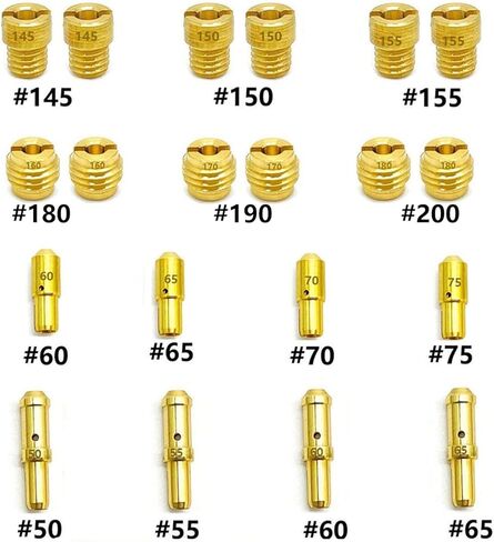 Jetting Kit For Weber 32/36 DGV DGEV DGAV DGES DGAS DGMS CarbJet SET Main(pairs145,150,155), Air (pairs160,170,180) Secondary Idle 50,55,60,65,Primary Idle 60,65,70,75 in Saudi Arabia