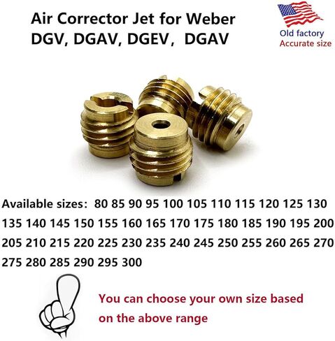 Jetting Kit For Weber 32/36 DGV DGEV DGAV DGES DGAS DGMS CarbJet SET Main(pairs145,150,155), Air (pairs160,170,180) Secondary Idle 50,55,60,65,Primary Idle 60,65,70,75 in Saudi Arabia