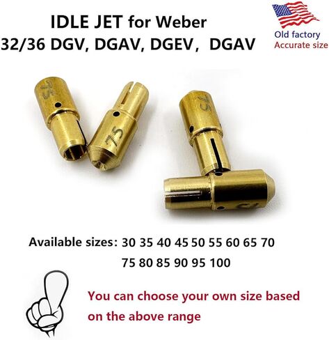Jetting Kit For Weber 32/36 DGV DGEV DGAV DGES DGAS DGMS CarbJet SET Main(pairs145,150,155), Air (pairs160,170,180) Secondary Idle 50,55,60,65,Primary Idle 60,65,70,75 in Saudi Arabia