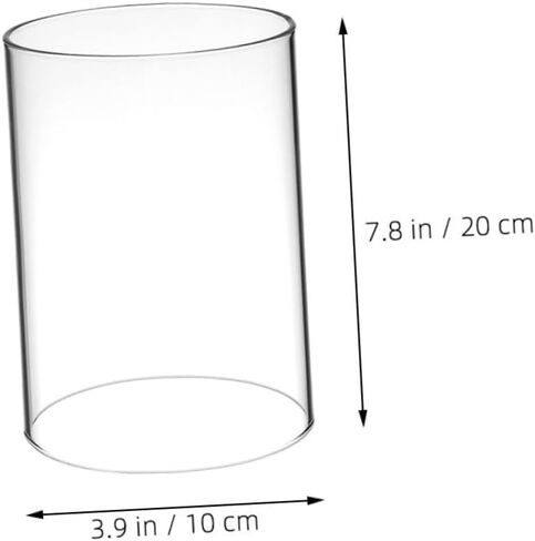 PRETYZOOM 2pcs Clear Glass Candle Holders Heat Resistant Transparent Shades for Decor Compact Cylindrical Design for Tables Weddings and Celebrations in Saudi Arabia