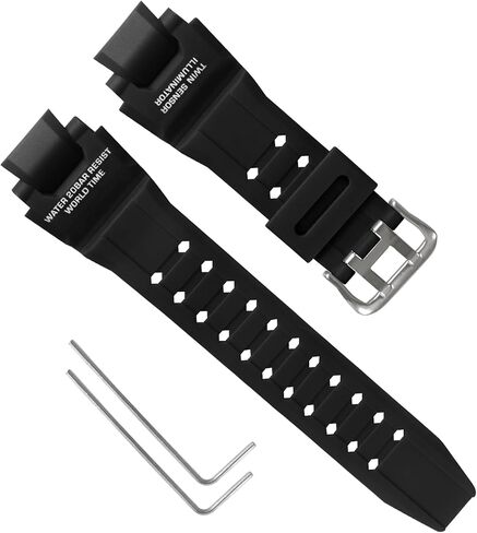 سوار ساعة بديل من السيليكون مقاس 16 مم لساعة Casio GW-4000/GA-1000/GW-A1000/GW-A1100 - استبدال حزام ساعة رجالي متين مقاوم للماء، أحزمة ساعة Casio G Shock in Saudi Arabia