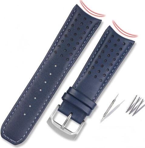 For Citizen Blue Angels Watch Band AT8020-03L AT9031-52L Leather Strap 23mm Blue With Blue line in Saudi Arabia