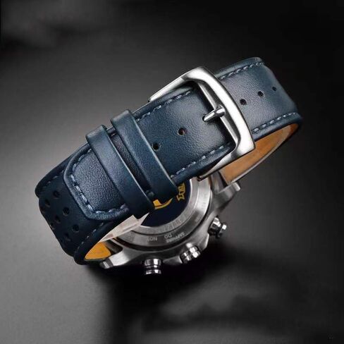 For Citizen Blue Angels Watch Band AT8020-03L AT9031-52L Leather Strap 23mm Blue With Blue line in Saudi Arabia