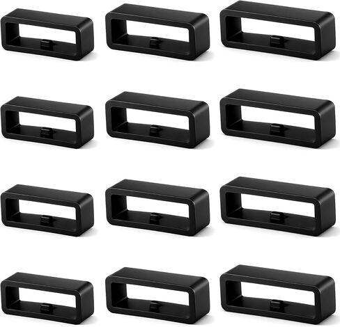 cobee 12pcs Black Watch Bands Holder Loop, 22mm Rubber Watch Band Keeper Loop, Watches Band Keeper Strap Replacement for Smart Sport Watches Parts in Saudi Arabia