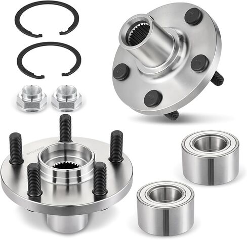 BR930598K Front Wheel Bearing and Hub Assembly Compatible with Toyota Celica 2000-2005, for Corolla 2003-2015, for Matrix 2003-2013, Compatible with Pontiac Vibe 2003-2010, 1.8L GAS, 5-Lug 2PCS in Saudi Arabia