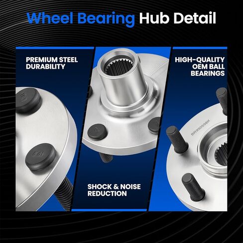 BR930598K Front Wheel Bearing and Hub Assembly Compatible with Toyota Celica 2000-2005, for Corolla 2003-2015, for Matrix 2003-2013, Compatible with Pontiac Vibe 2003-2010, 1.8L GAS, 5-Lug 2PCS in Saudi Arabia