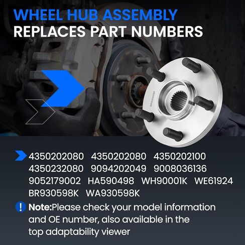 BR930598K Front Wheel Bearing and Hub Assembly Compatible with Toyota Celica 2000-2005, for Corolla 2003-2015, for Matrix 2003-2013, Compatible with Pontiac Vibe 2003-2010, 1.8L GAS, 5-Lug 2PCS in Saudi Arabia