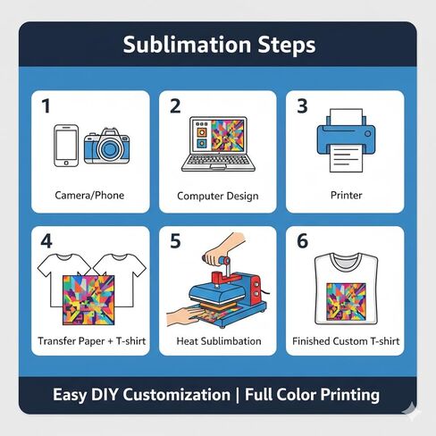 6 PCS Unisex White Polyester Sublimation Blank T-Shirts, Crew Neck Short Sleeve Bulk Wholesale Sublimation Blanks for Heat Transfer and DIY Gifts in Saudi Arabia