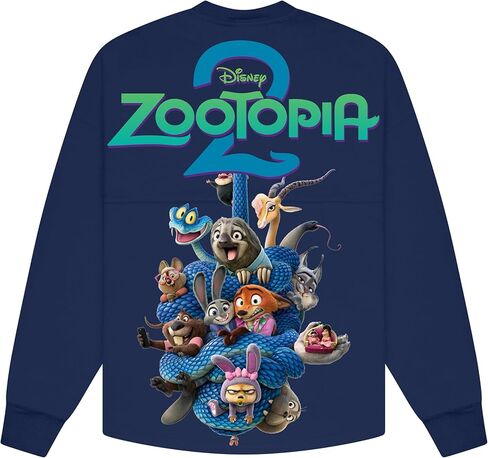 Spirit Jersey Zootopia 2, Official Disney Collection, Long Sleeve Oversized Pullover Shirt, Unisex, Relaxed Fit, 100% Cotton in Saudi Arabia