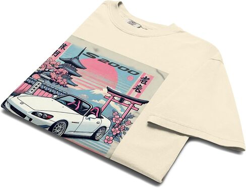الجمالية اليابانية S2000 JDM السائقين المشجعين 90s موالف ثقافة السيارة الملابس مصبوغ الوزن الثقيل تي شيرت in Kuwait