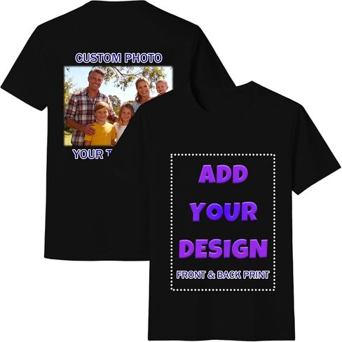 Custom T-Shirts for Men Women Design Your Own Personalized Tshirts with Your Image/Text in Saudi Arabia
