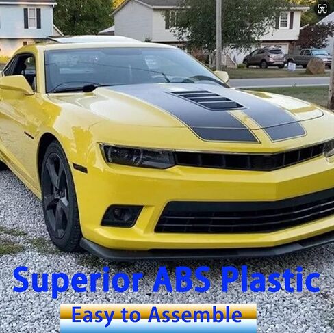 Front Hood Scoop Vents Grille Compatible with Chevrolet 2014-2015 Chevy Camaro Replacement 22828242, GMBHO00017, Matt Black Color in Saudi Arabia