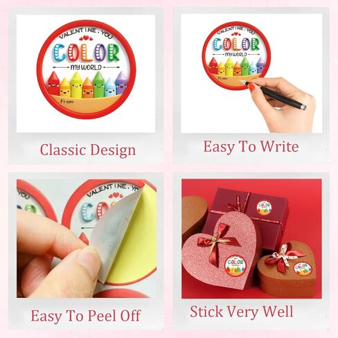 ملصقات عيد الحب السعيد - من وإلى ملصقات هدايا عيد الحب - 60 قطعة من ملصقات أسماء عيد الحب لأختام البطاقات والأظرف وصناديق الهدايا وتغليف هدايا عيد الحب لتزيين حفلات عيد الحب in Kuwait