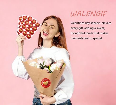 ملصقات عيد الحب السعيد - ملصقات مقاس 2 بوصة من وإلى ملصقات هدايا عيد الحب - 60 قطعة من ملصقات أسماء عيد الحب لأختام مغلفات البطاقات وصناديق الهدايا وديكورات حفلات عيد الحب in Kuwait