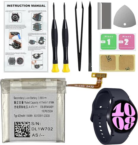 Fit for Gear S4 Battery 42mm Galaxy Watch Battery Replacement, EB-BR810ABU Battery for Samsung Galaxy Watch (Gear S4) 42mm SM-R810 SM-R815, with Installation Manual, Repair Toolkit in Saudi Arabia