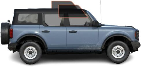 DIY-MotoShield Pro Premium Professional 2mil طبقة تظليل نافذة نانو سيراميك مسبقة القطع لسيارة 2021-2023 Ford Bronco 4 Door - (السائق الأمامي/الراكب 35%) in Kuwait