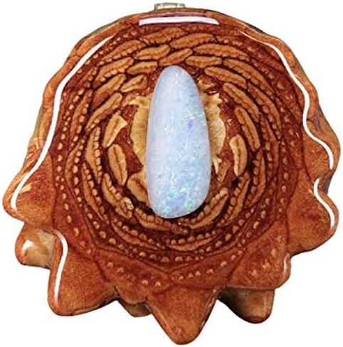 الأسترالي الأزرق العقيق العين الثالثة أكواز الصنوبر قلادة مهرجان مجوهرات للنساء للرجال بوهو الأزياء والعتاد 100٪ الهندسة المقدسة الطبيعية كوز الصنوبر مع قلادة الأحجار الكريمة in Kuwait