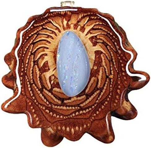 الأسترالي الأزرق العقيق العين الثالثة أكواز الصنوبر قلادة مهرجان مجوهرات للنساء للرجال بوهو الأزياء والعتاد 100٪ الهندسة المقدسة الطبيعية كوز الصنوبر مع قلادة الأحجار الكريمة in Kuwait