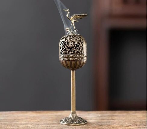 1PC Magpie Incense Burner Lucky Bird Incense Holder Alloy Fragrance Censer Smoking Craft Ornaments for Tea House Study Room Home Decor in Saudi Arabia
