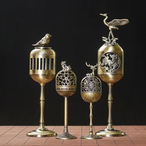 1PC Magpie Incense Burner Lucky Bird Incense Holder Alloy Fragrance Censer Smoking Craft Ornaments for Tea House Study Room Home Decor in Saudi Arabia