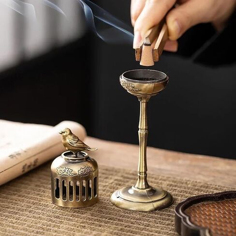 1PC Magpie Incense Burner Lucky Bird Incense Holder Alloy Fragrance Censer Smoking Craft Ornaments for Tea House Study Room Home Decor in Saudi Arabia