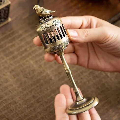 1PC Magpie Incense Burner Lucky Bird Incense Holder Alloy Fragrance Censer Smoking Craft Ornaments for Tea House Study Room Home Decor in Saudi Arabia