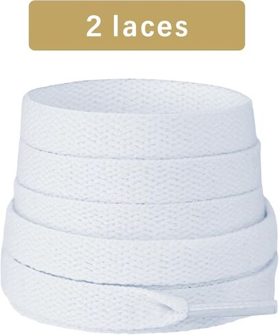 UamGlsob 10mm Shoelaces for Superstar II Shell Toe Sneakers, Wide Flat Polyester Durable Strings Replacement Shoe Lace in Saudi Arabia