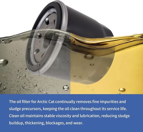 Oil Filter for 1996-2020 Wildcat Arctic Cat 400 500 450 650 700, Alterra RSV4 RS660 Tuono V4 Kymco Cagiva High Performance Powersports Filters Replaces-0812-029/0812-034/2670-440 in Kuwait