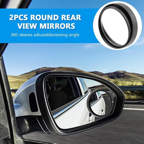 مرآة الرؤية الخلفية للسيارة مقاس 9.8 بوصة من UXELY مع كوب شفط، مرآة رؤية خلفية داخلية أوتوماتيكية قابلة للتعديل ومضادة للوهج، مجموعة مرآة داخلية سميكة عالية الدقة للسيارة، عالمية للبحرية والشاحنات وسيارات الدفع الرباعي، كما تظهر الصورة in Kuwait