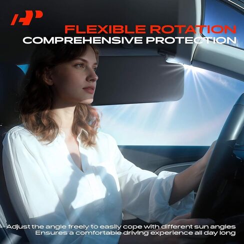 A-Premium Driver Left Side Sun Visor Compatible with Toyota RAV4 2006-2013 - Without Sunroof, Without Vanity Light, with Vanity Mirror, with Sliding Sun Visor Extension, Gray - Replaces 74320-42500-B0 in Saudi Arabia