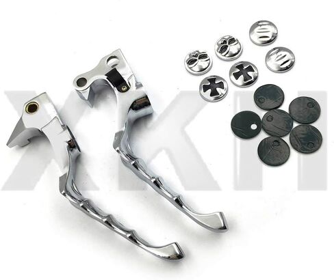 XKH- ذراع فرامل قطع غيار الدراجات النارية متوافق مع Street Glides Road Kings Chrome [B00Y44IEJ2] in Kuwait