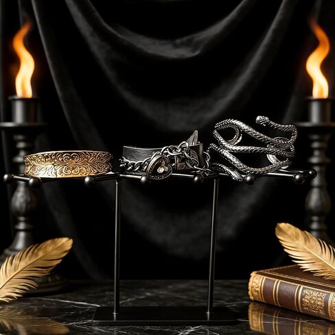 Gift-Ready Light Gothic&Witchy Mystery Jewelry Jar – 30pcs Gold&Black Surprise Costume Jewelry Set Unique Anniversary Birthday Friendship Gift for Her in Kuwait