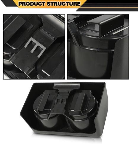 Center Console Cup Holder Compatible with Chevy Colorado 2004-2012/Fit GMC Canyon 2004-2012 Front Rear Bench Seat Dual Console Insert Double Storage 19256630 89039575 in Saudi Arabia