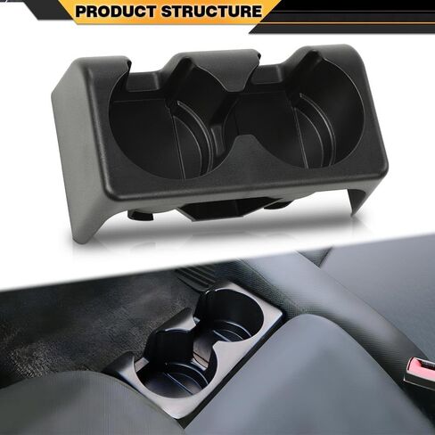 Center Console Cup Holder Compatible with Chevy Colorado 2004-2012/Fit GMC Canyon 2004-2012 Front Rear Bench Seat Dual Console Insert Double Storage 19256630 89039575 in Saudi Arabia