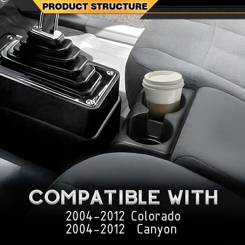 Center Console Cup Holder Compatible with Chevy Colorado 2004-2012/Fit GMC Canyon 2004-2012 Front Rear Bench Seat Dual Console Insert Double Storage 19256630 89039575 in Saudi Arabia