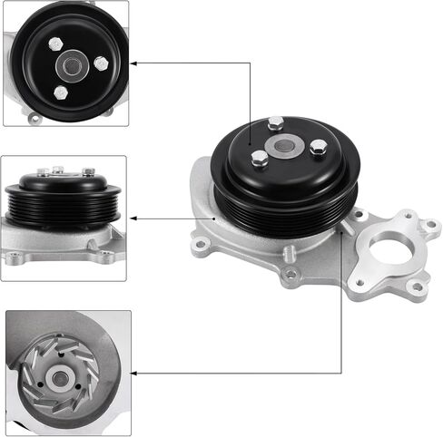 125-3285 Water Pump (3.3L 3.5L 3.7L) For Ford F-150 2011-2020,Mustang 2011-2017,Transit-150 Transit-250 Transit-350 HD 2015-2019,Mobility Ventures MV-1 2015-2017 1253285 ER3Z8501B PW567 in Saudi Arabia